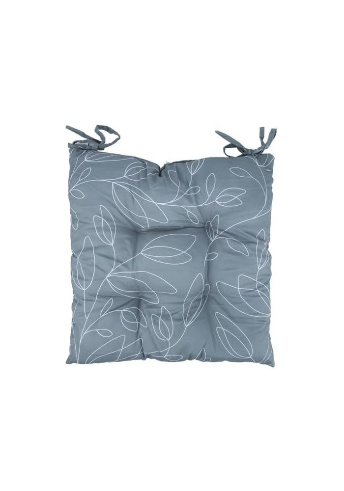 DAISO Leaf Seat Cushion with String Round Stopper - Gray - Image 1